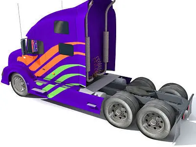 Colorful Truck Front 9 3D model