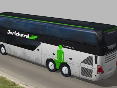 Neoplan Skyliner bus Dr Richard livery Low-poly 3D model