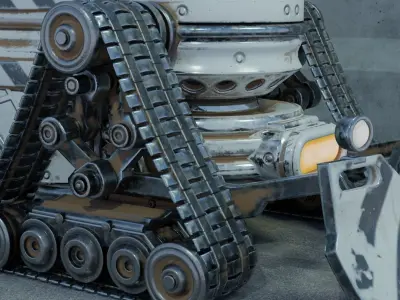 RobotBulldozer Low-poly 3D model