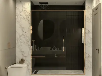 Bathroom design scene 3D model