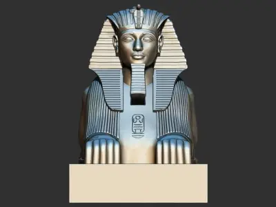 Egyptian Sphinx of Hatshepsut Statue 3d printable model 3D print model