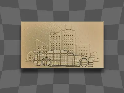 Car to city for CNC and 3D printing 3D print model