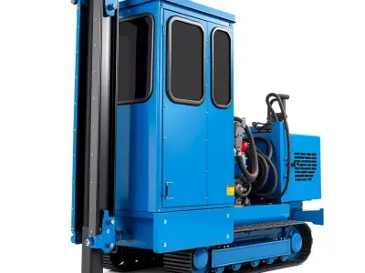 Blue Construction Drill model pack Low-poly 3D model