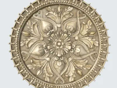 Architectural ornament in a circle 3D model