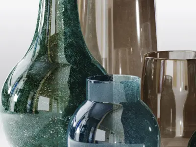 decorative vase 3D model 7