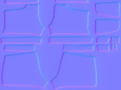 Floral Short PBR 4k Low-poly 3D model