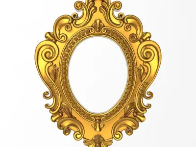 5 carved frames set 3D Model Pack 3