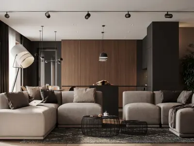 Apartment design project 001 3D model