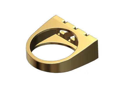 Boss name signet ring 3D print model
