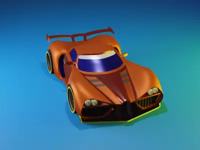 Low-Poly Racing Car Low-poly 3D model