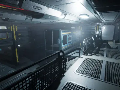 Sci-Fi Multi-Purpose Facility Low-poly 3D model