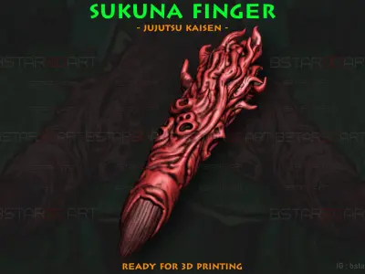 Sukuna Finger  Version 1 High Quality - Jujutsu Kaisen 3D print model