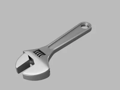 Adjustable Wrench Spanner 3D model