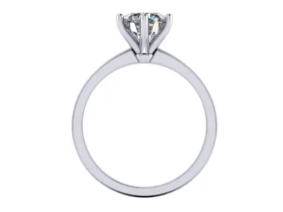 Solitaire Diamond Women Ring R17 3D print model