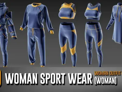 30 Women Sport Wear Collection- VOL 10 3D model