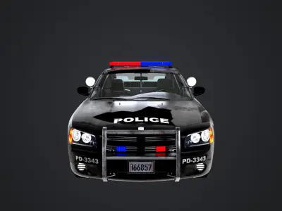 Car Police Low-poly 3D model