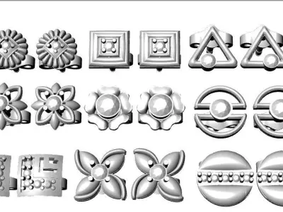 Earring 3D print model