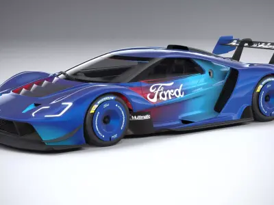 Racing car GT Mk IV 2023 3D model