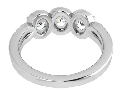 Round Halo Split Shank Ring 3531 3D print model