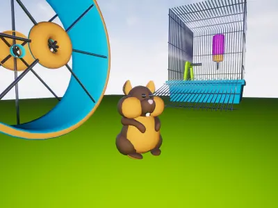 Hamster Character for Unreal Engine Low-poly 3D model