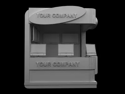  Booth Exhibition Stand a574b 3D model