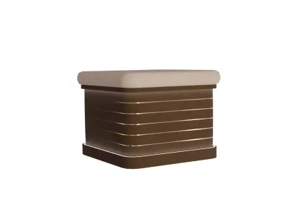 Small Decorative Seating chair  Low-poly 3D model