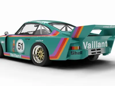 Porsche 935 K2 1977 Kremer  Racing  3D model