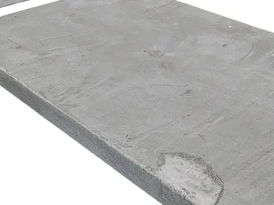 Ultra realistic Concrete slab Low-poly 3D model