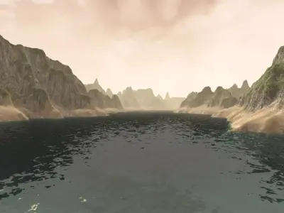 Open World Map Free low-poly 3D model