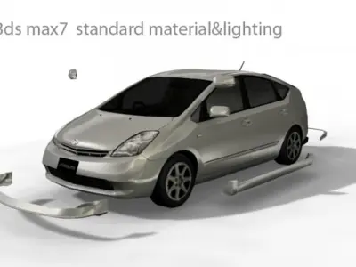Toyota Prius 3d Car Model 3D model