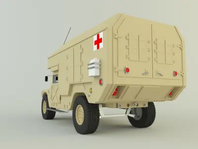 hummer ambulance 3D model