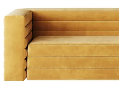 CAMEL VELVET SOFA 3D model