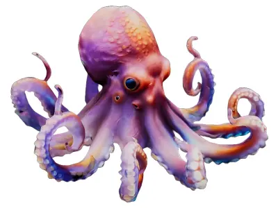 Chromatic Octopus Collection - Marine Art Series 3D print model
