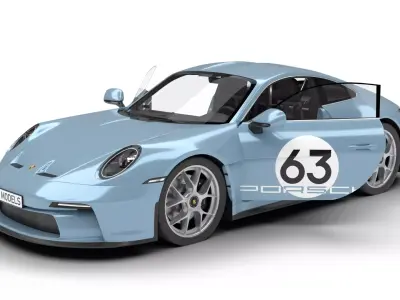 Porsche 911 S-T 2024 HQ 3D model