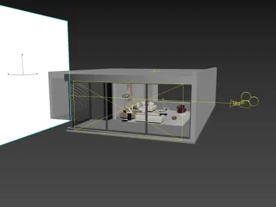 Living Room Interior Scene 3D model