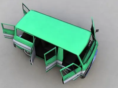 DODGE A100 COMPACT WINDOW 1964 Low-poly 3D model
