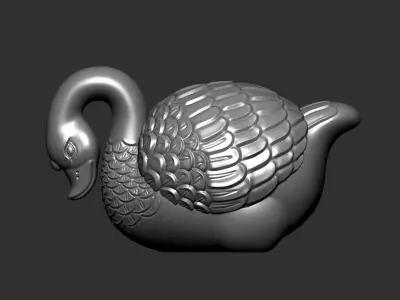 swan cute 3D print model