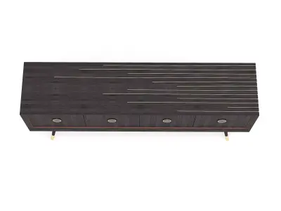 Luxury Oak Console Sideboard 3D model