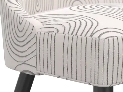 Geller Modern Dining Chair in Patterns 3D model