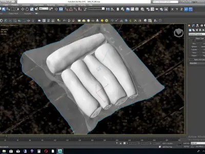 yucca bag of cheese on wooden table 3D model