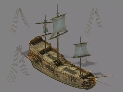 Game Palace - Ship 01 3D model