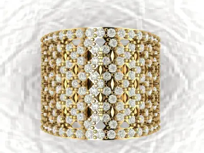 Filigree Wedding Diamond Ring 3d Printable Model 3D print model