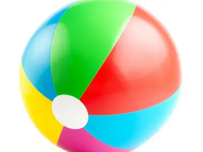 Colorful Beach Ball Model Pack Low-poly 3D model