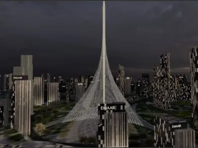 Concept design for Dubai Creek harbour Free 3D model