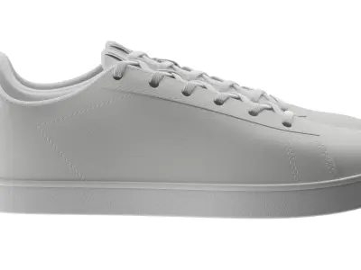 Sneakers White Leather 3D model