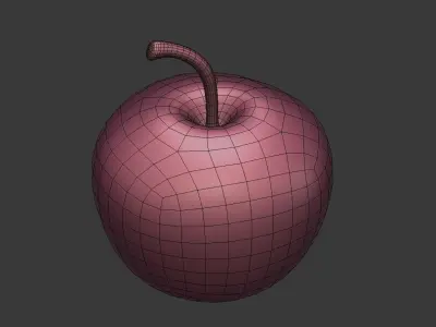 Black Apple Table Decor 3D model