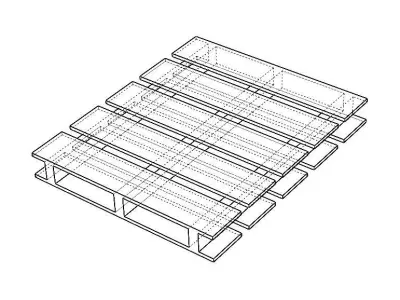 Wood Pallet Free low-poly 3D model