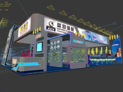 Booth - Area - 15X9-3DMAX2009-01 3D model