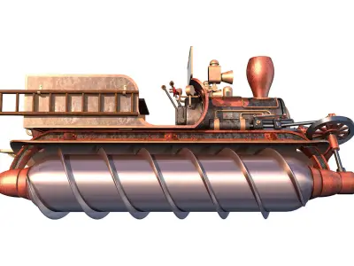 Screw propelled vehicle 3D model