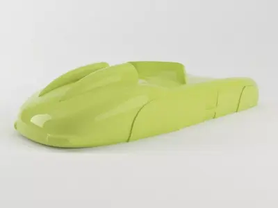 The silhouette of the car Mercedes-Benz 300 SLR 1955 3D print model